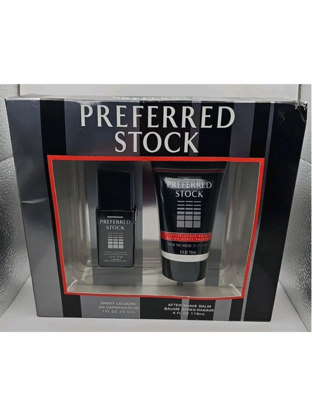 Preferred Stock by Coty 1 oz Spray Cologne & 4 oz After Shave Balm Gift Box New